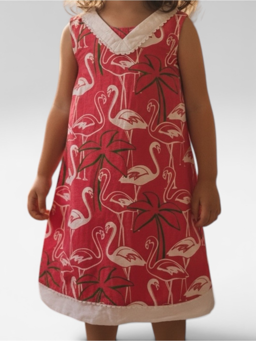 Gymboree Coral sundress with flamingos- size 10